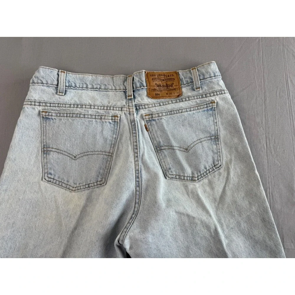 Vintage Levis 550 Jeans Mens 36x30 Orange Tab 90s Light‎ Relaxed Fit Denim Pants
